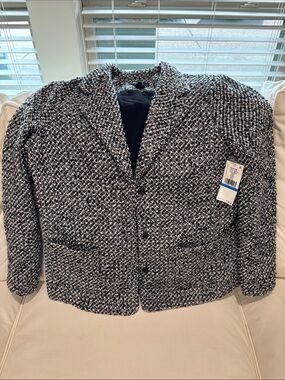 Karen Kane Black and White Tweed Blazer Jacket